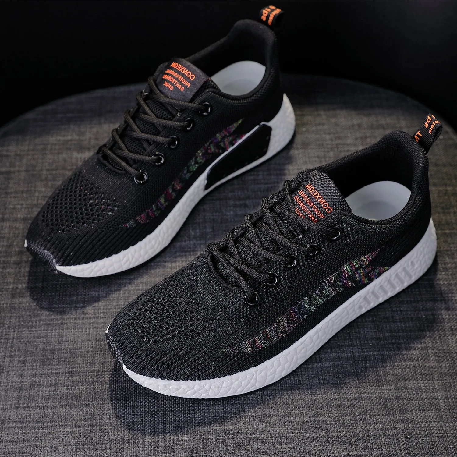 2024 New Style Breathable Fly-woven Fashion Fashionable Comfortable Soft-soled Loafer Sneakers Running Shoes Dancing Lazy Shoes