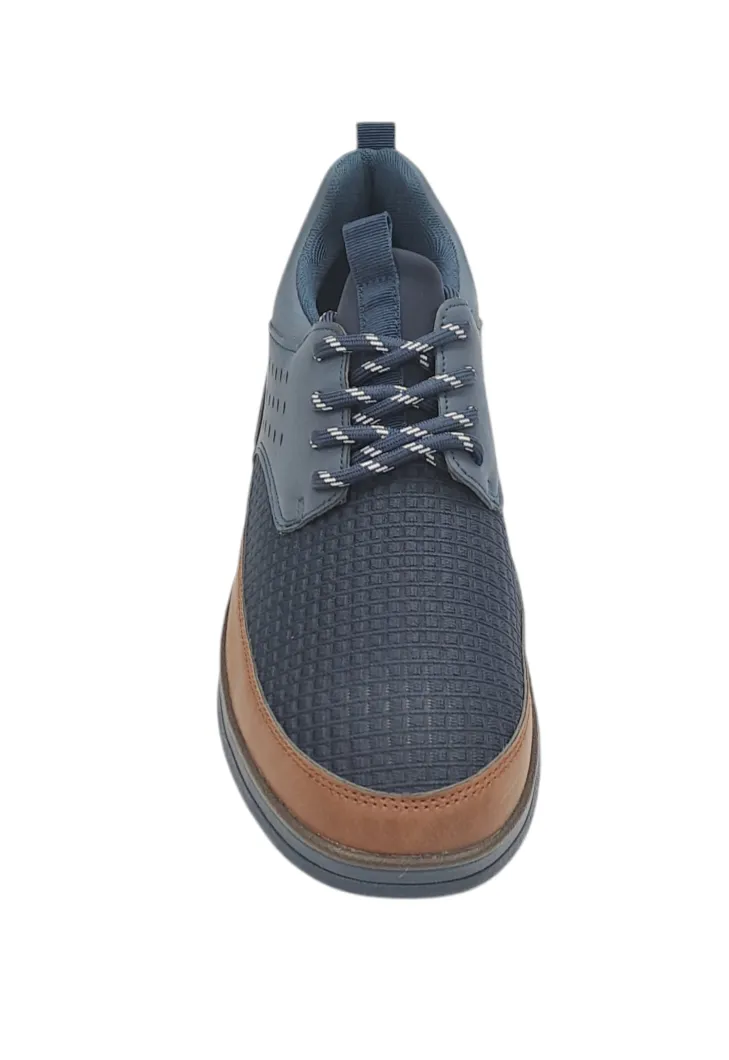 6th Sense Shark Casual Laced Shoe - Navy