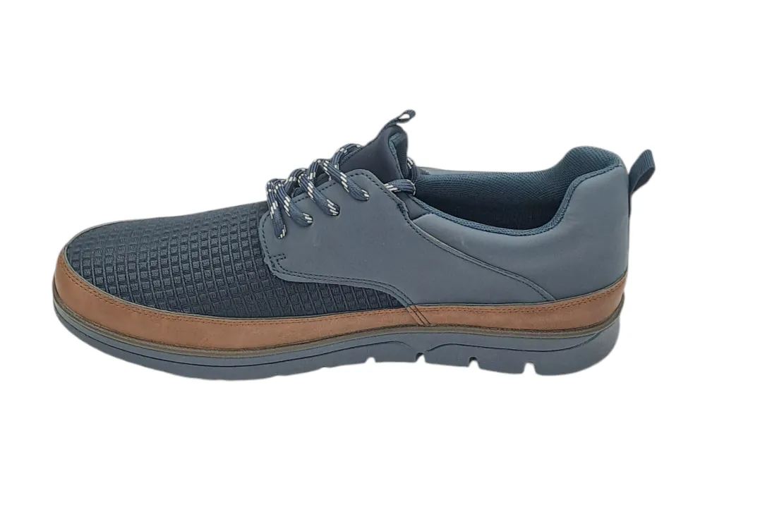 6th Sense Shark Casual Laced Shoe - Navy