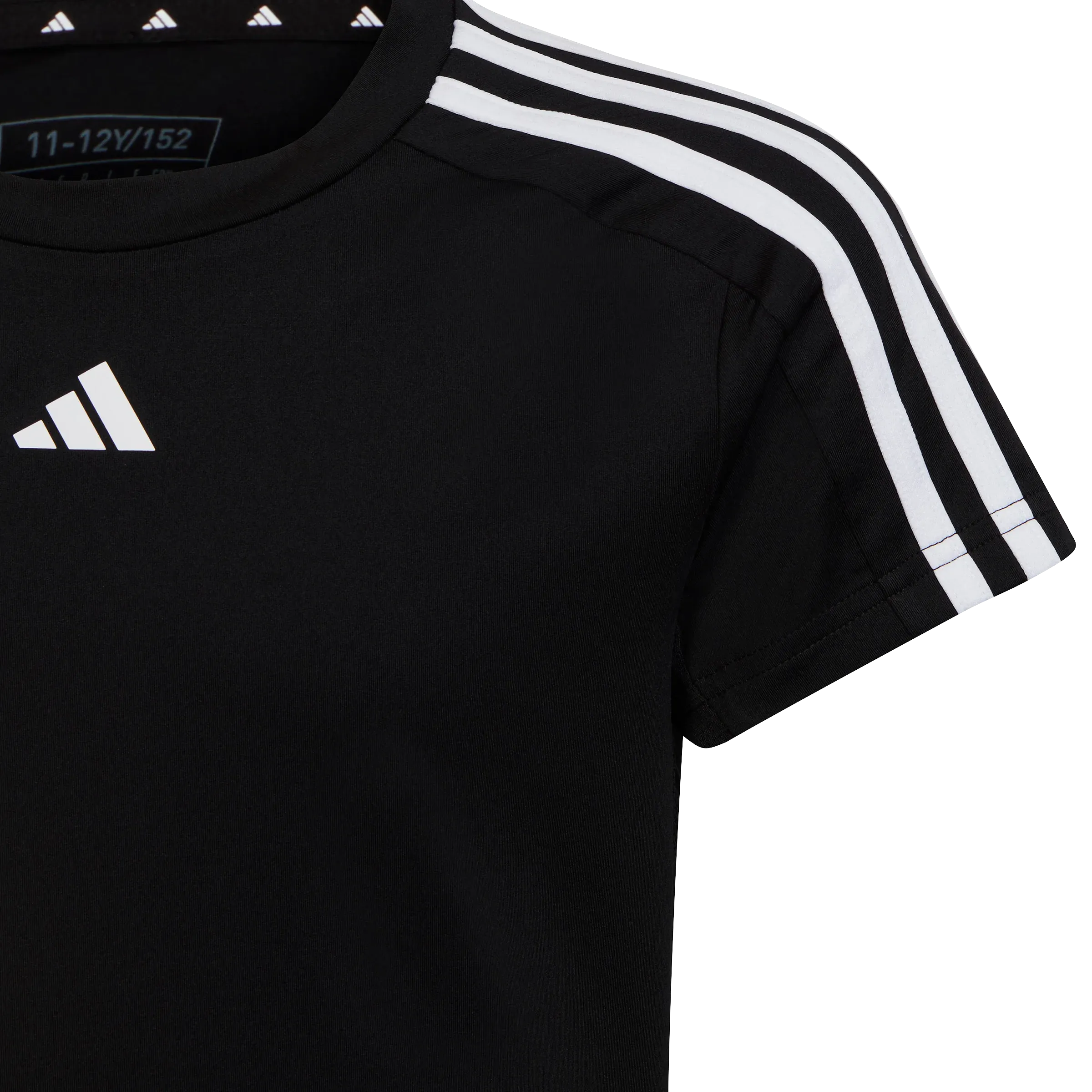 adidas Essentials 3 Stripes Tee - Girls - Black/White