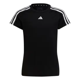 adidas Essentials 3 Stripes Tee - Girls - Black/White