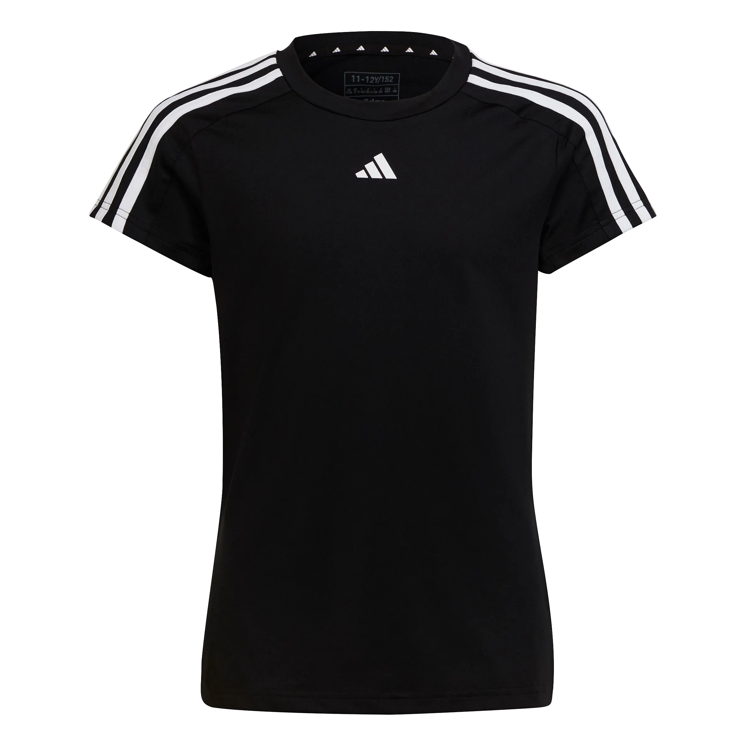 adidas Essentials 3 Stripes Tee - Girls - Black/White