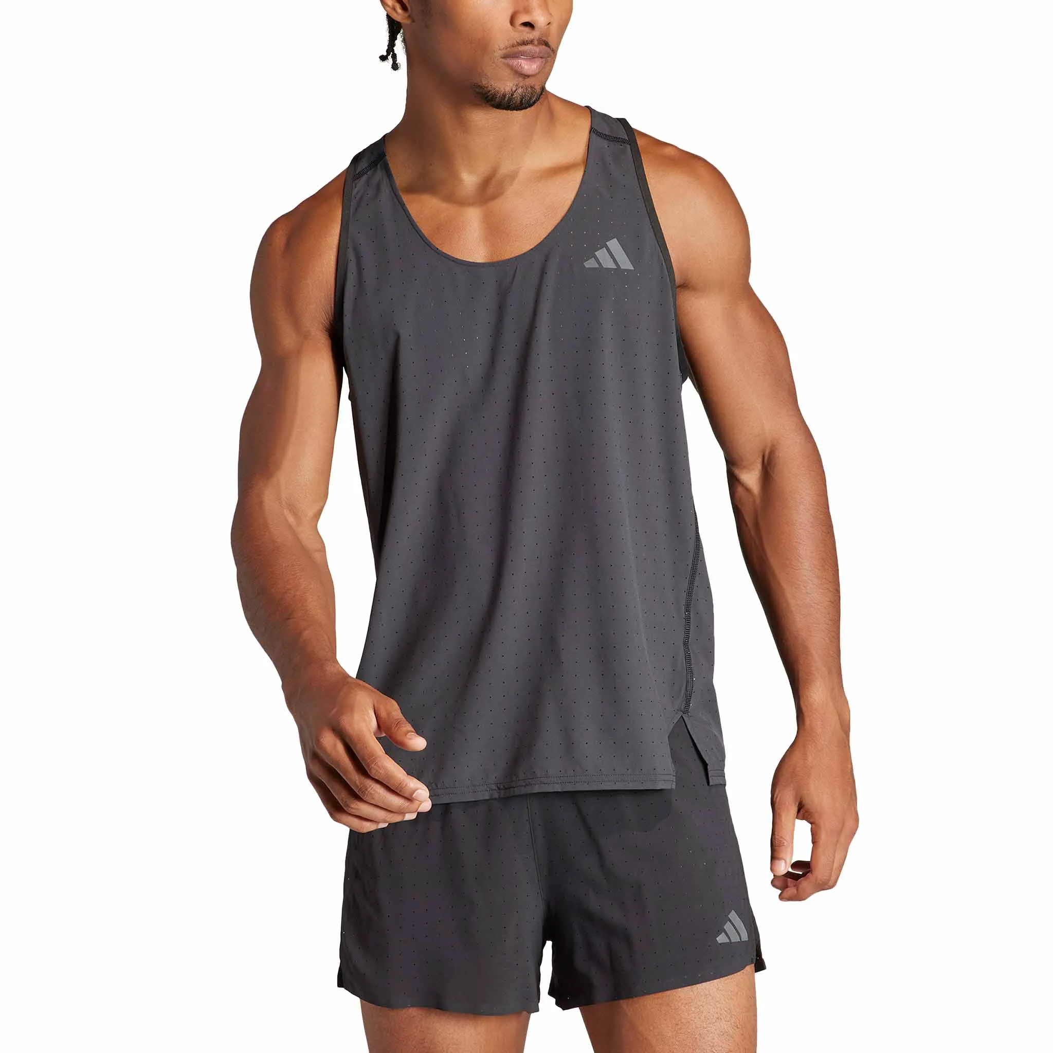 adidas | Men's Adizero Running Singlet - Black