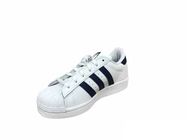 Adidas sneakers bassa per ragazzi Superstar C GZ2884 white/night sky