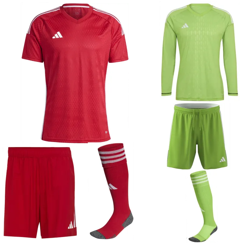 ADIDAS TIRO 23 COMPETITION MATCH PREMIUM SS KIT BUNDLE TEAM POWER RED/WHITE