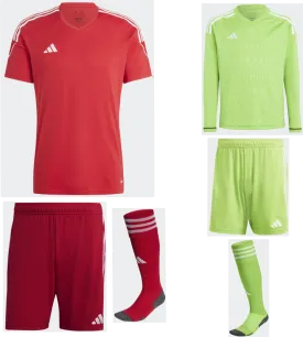 ADIDAS TIRO 23 PREMIUM SS KIT BUNDLE TEAM POWER RED 2 WHITE