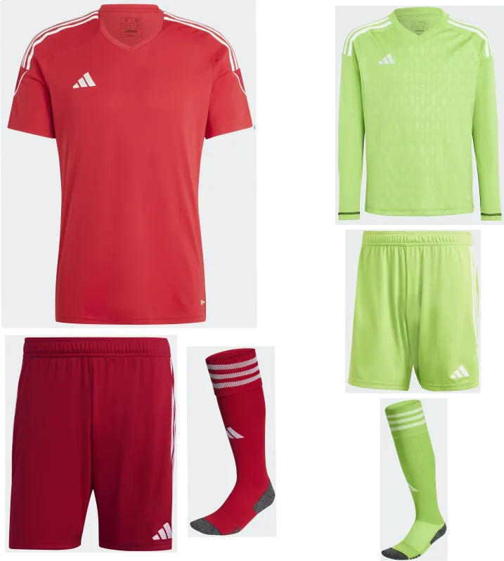 ADIDAS TIRO 23 PREMIUM SS KIT BUNDLE TEAM POWER RED 2 WHITE