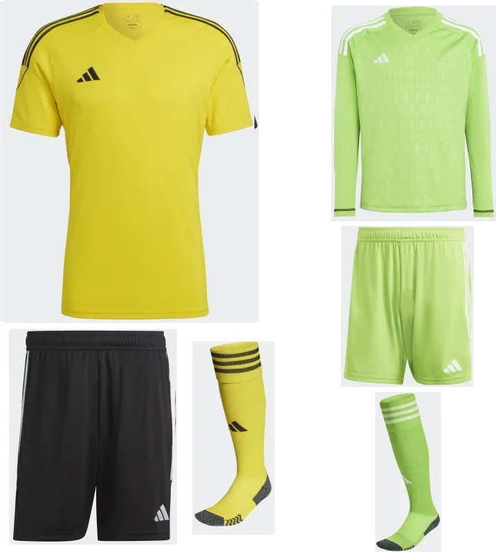 ADIDAS TIRO 23 PREMIUM SS KIT BUNDLE TEAM YELLOW BLACK