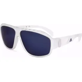 Adidas Unisex Sunglasses - Crystal Rectangular Frame Blue Lens | ADIDAS SP0025 26X