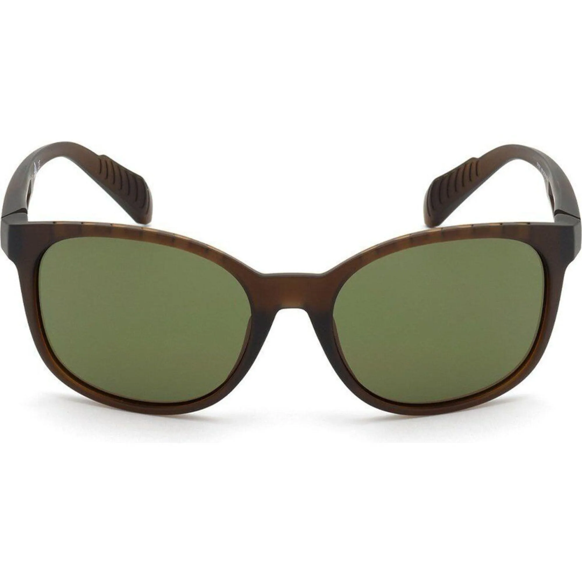 Adidas Unisex Sunglasses - Matte Dark Brown Frame Green Lens | ADIDAS SP0011 49N