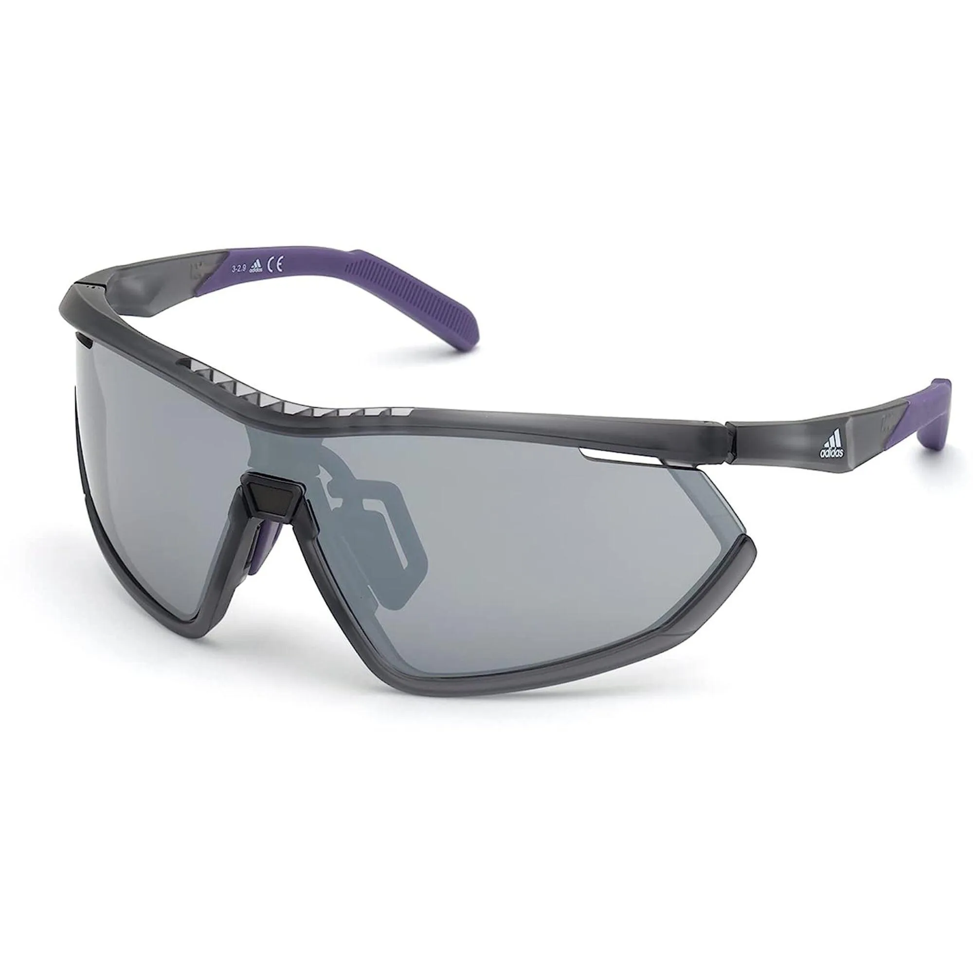 Adidas Women's Sunglasses - Frosted Grey Plastic Frame Smoke Lens | ADIDAS SP0002 20C