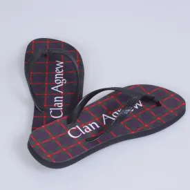 Agnew Tartan Flip Flops With Matching Bag