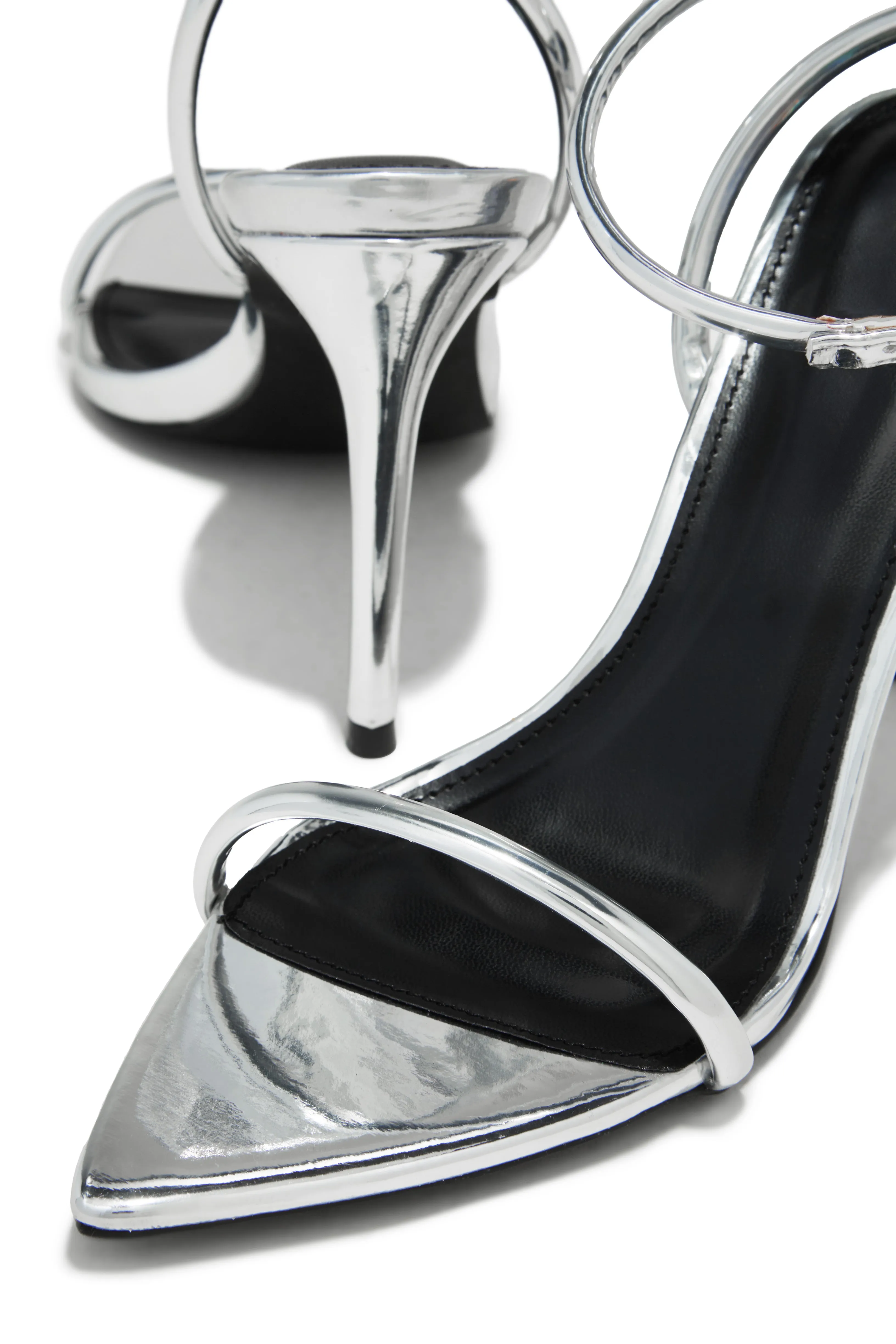 Anezia Single Sole High Heels - Silver