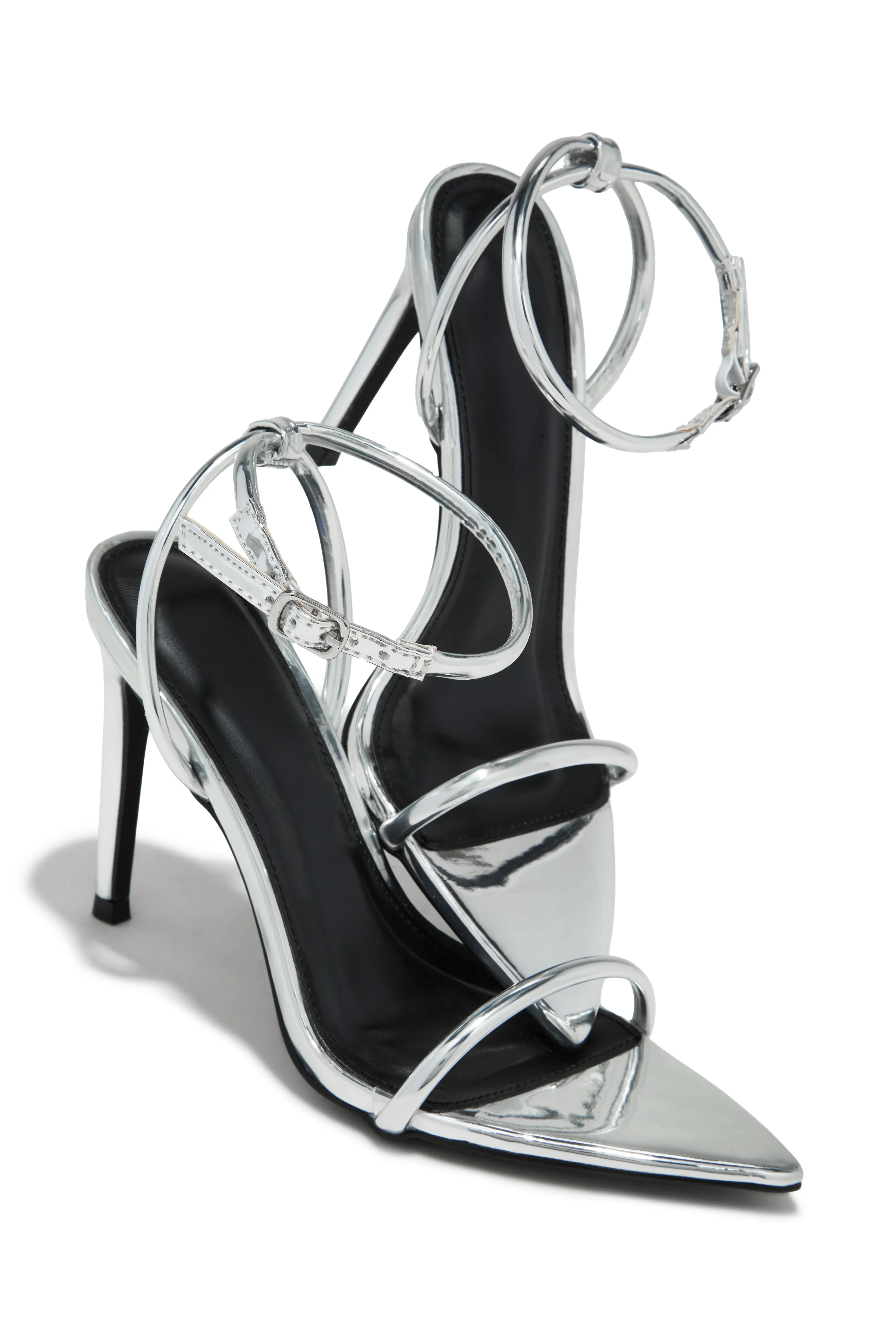 Anezia Single Sole High Heels - Silver