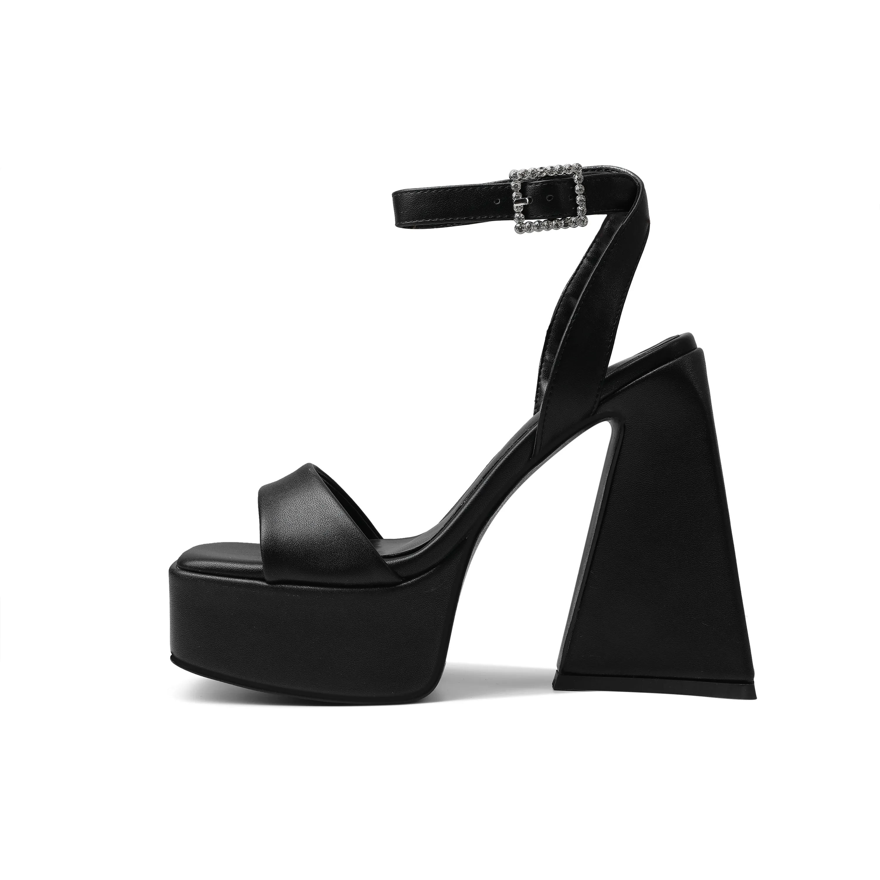 Ankle Strap Summer Sandals 2022 Women Chunky High Heels