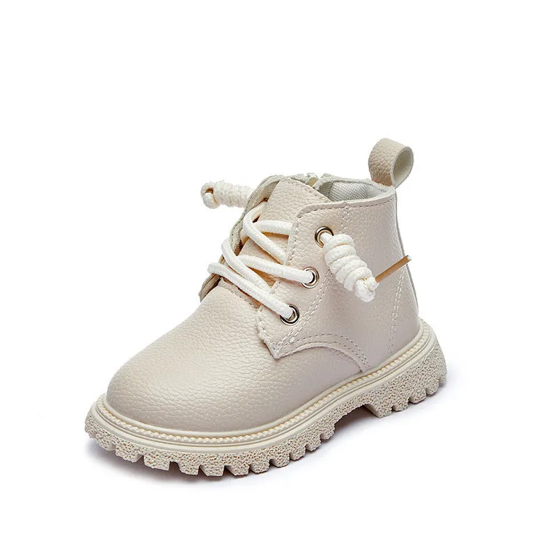 Baby Kids Short Boots Boys Shoes Autumn Winter Leather Children Boots