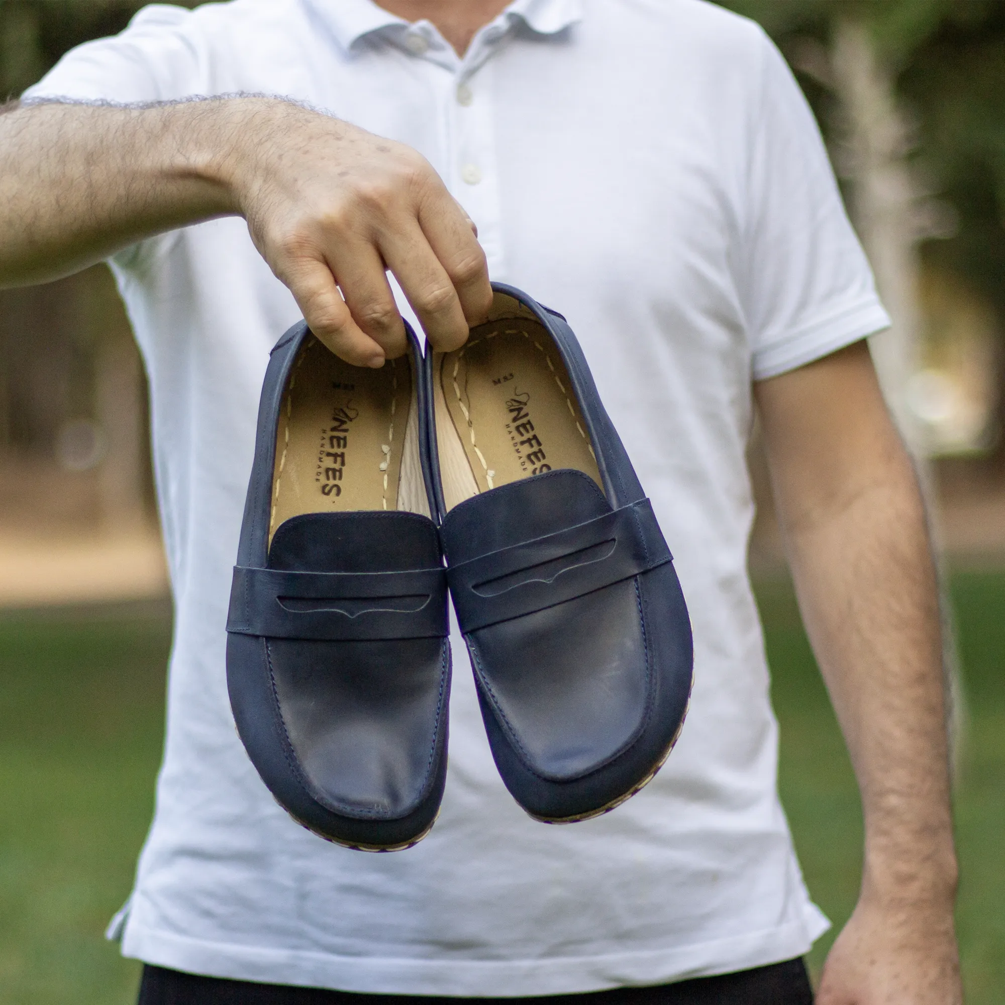 Barefoot Earthing Shoes Crazy Navy Blue Men