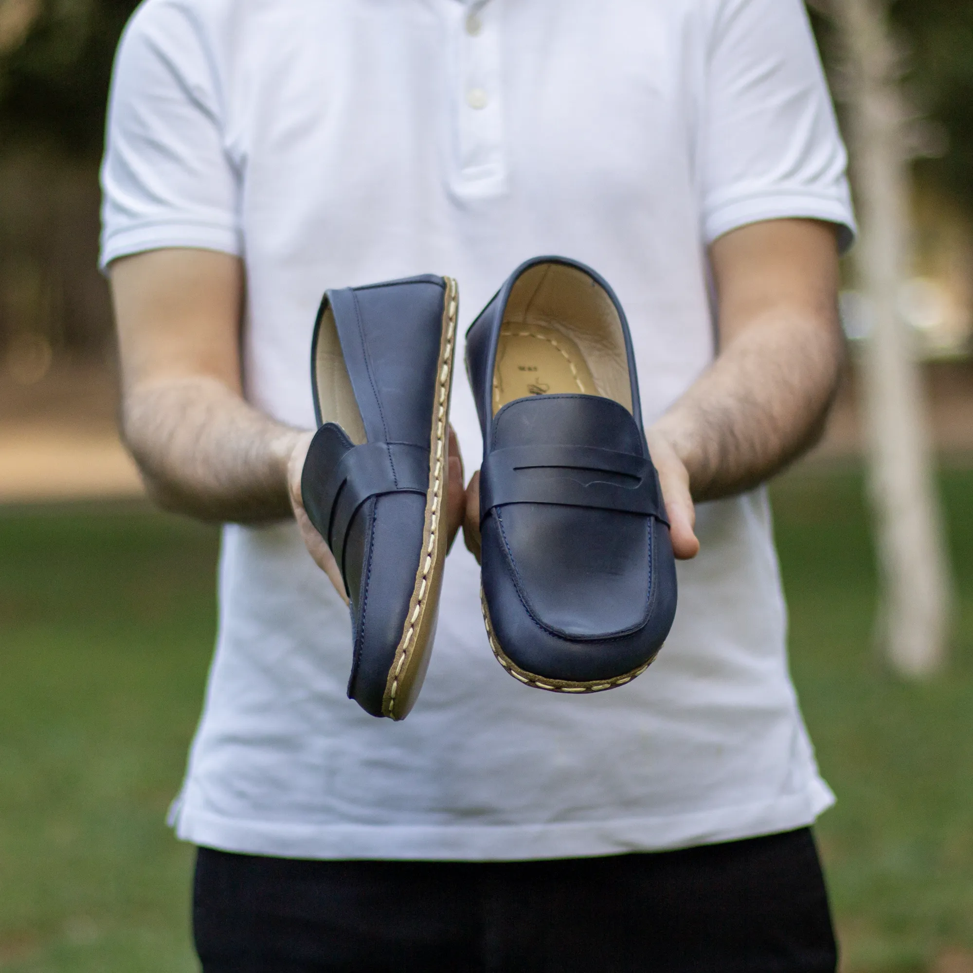 Barefoot Earthing Shoes Crazy Navy Blue Men