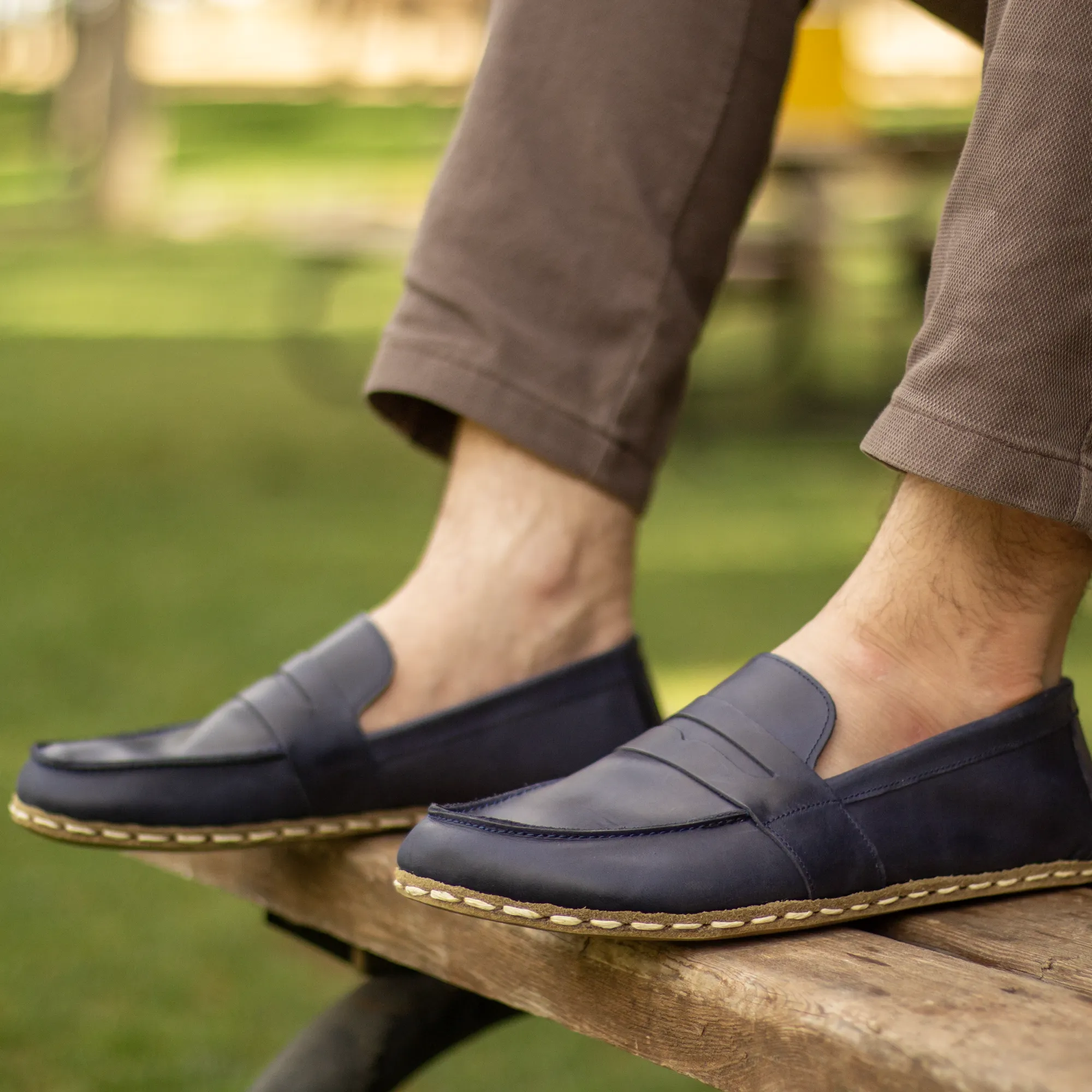 Barefoot Earthing Shoes Crazy Navy Blue Men