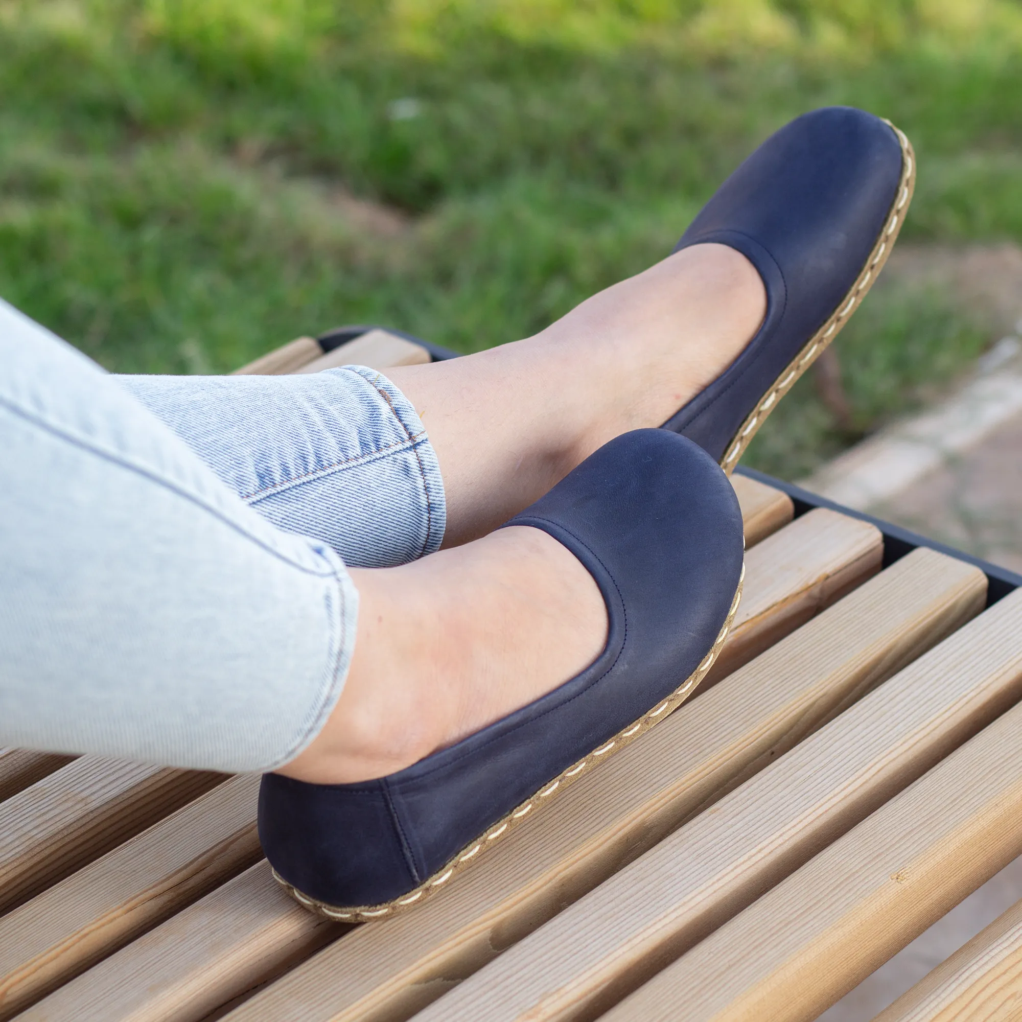 Barefoot Flat Shoes Navy Blue for Women