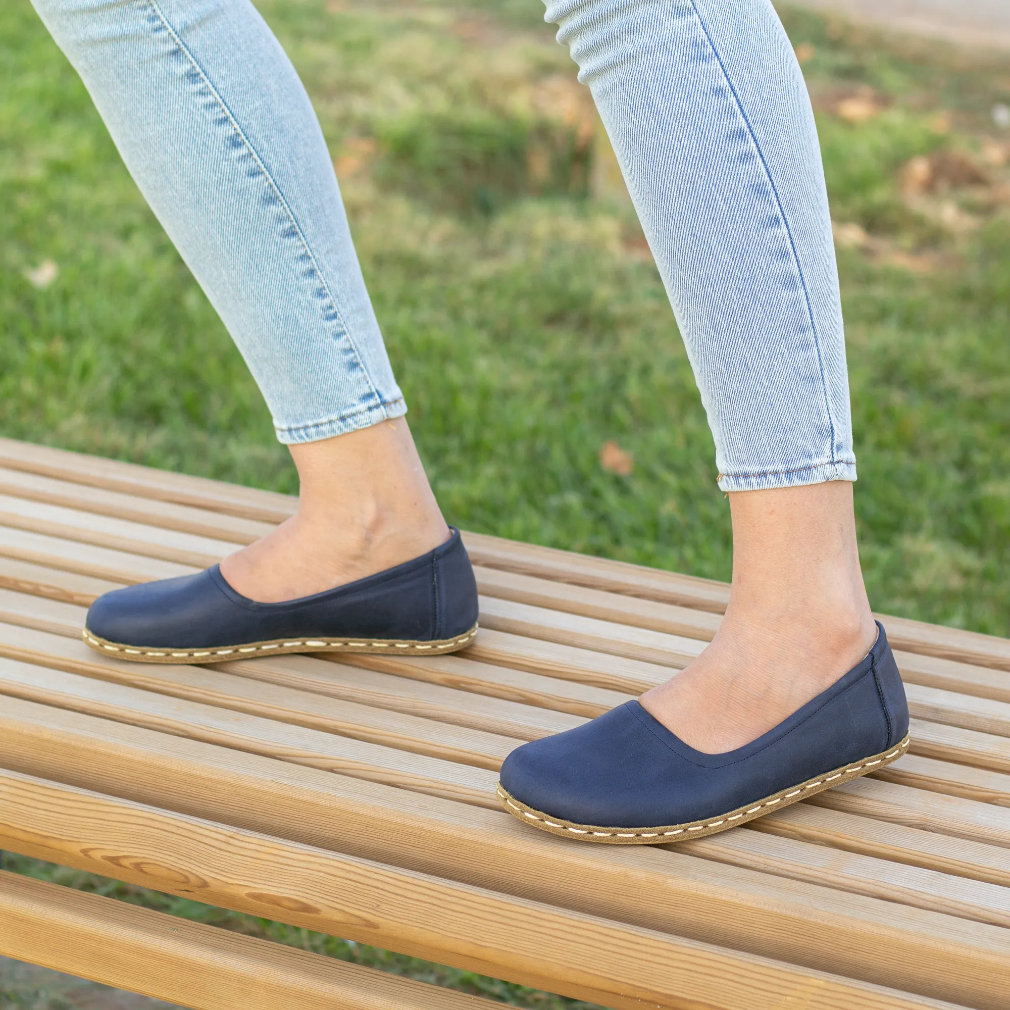 Barefoot Flat Shoes Navy Blue for Women