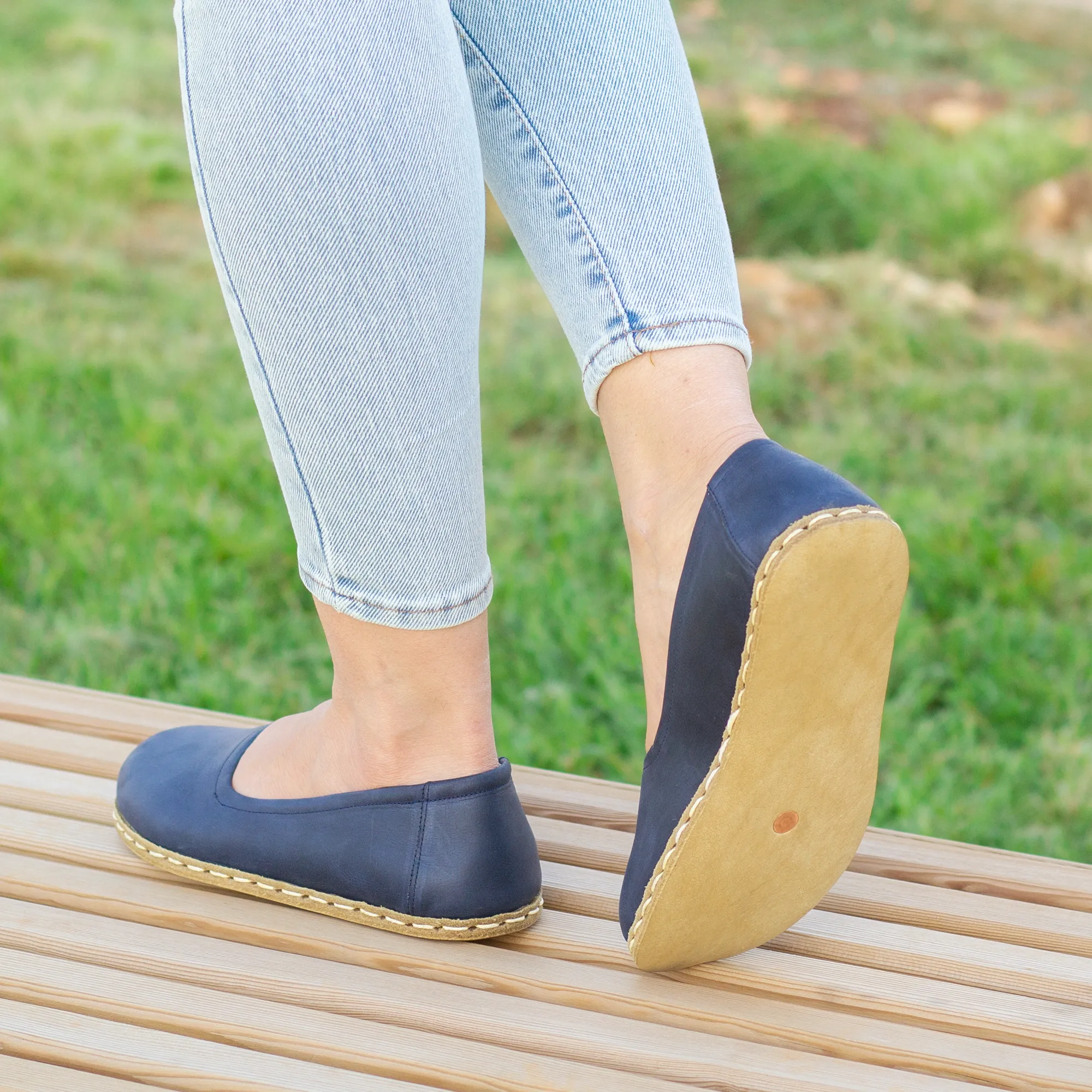 Barefoot Flat Shoes Navy Blue for Women