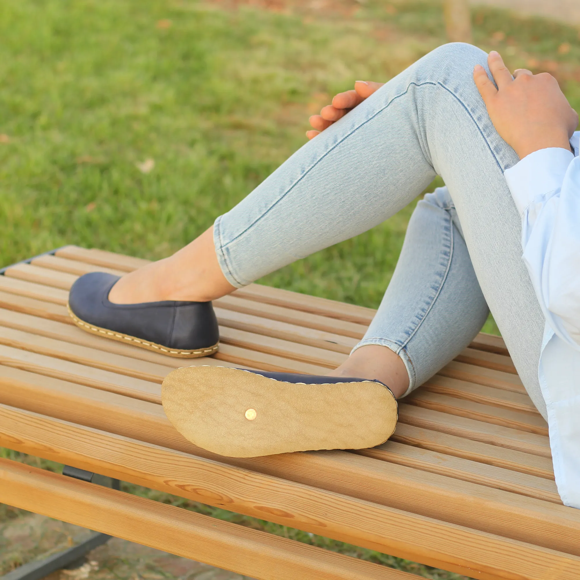 Barefoot Flat Shoes Navy Blue for Women