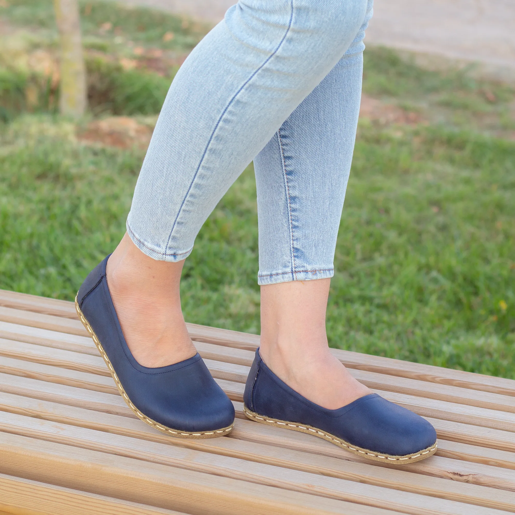 Barefoot Flat Shoes Navy Blue for Women