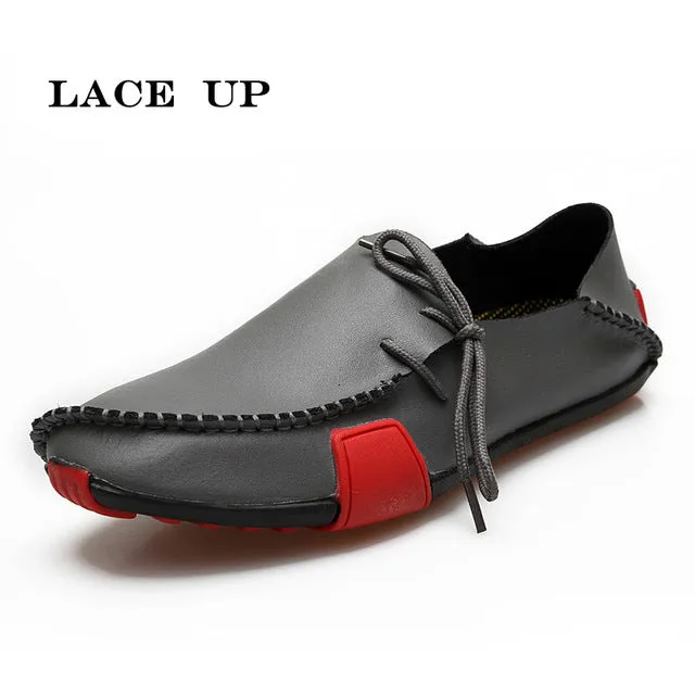 Big Size 47 Leather Shoes Men Shoes Casual Slip On Flats Shoes Men Loafers Moccasins Men Zapatos Hombre 5 Colours