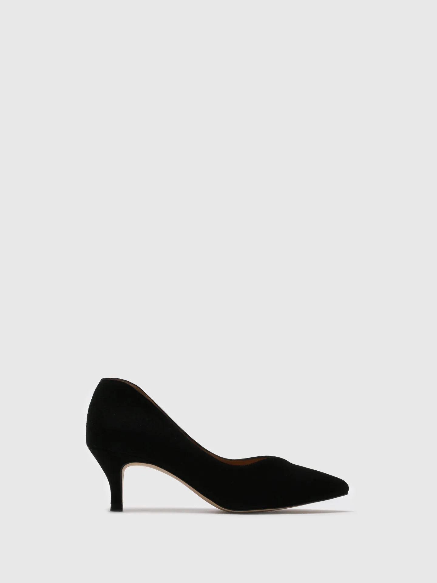 Black Kitten Heel Shoes