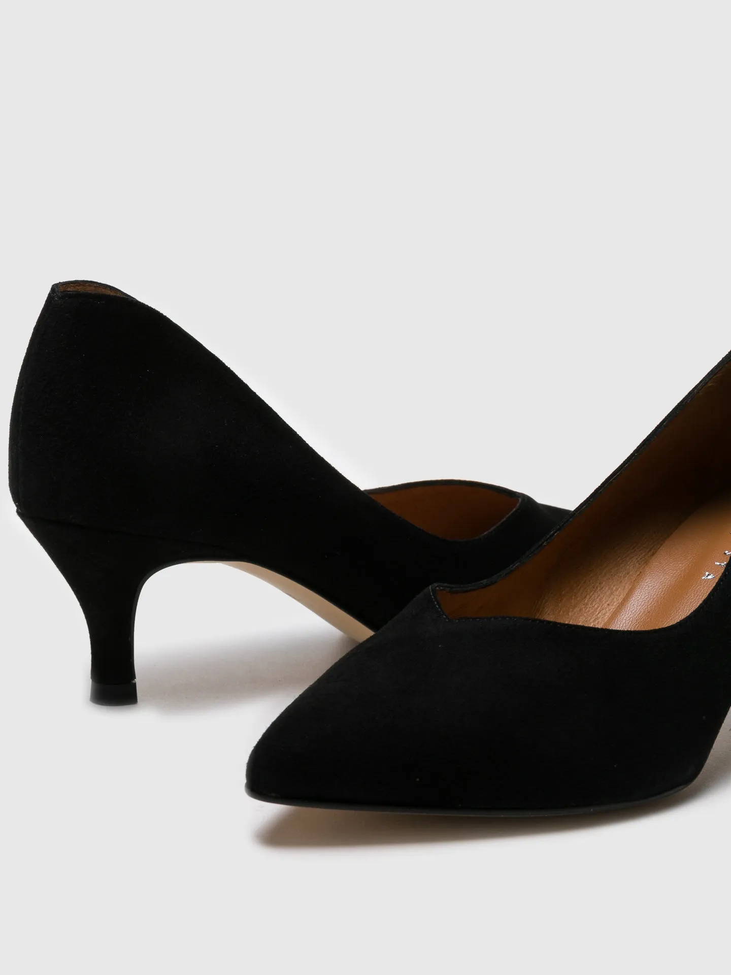 Black Kitten Heel Shoes