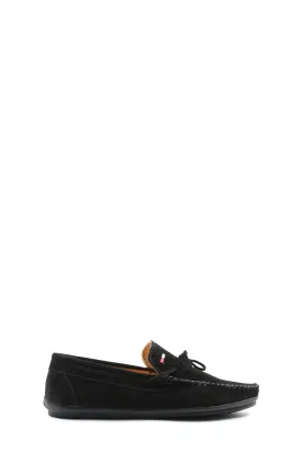 Black Suede Driving Loafers-Wessi