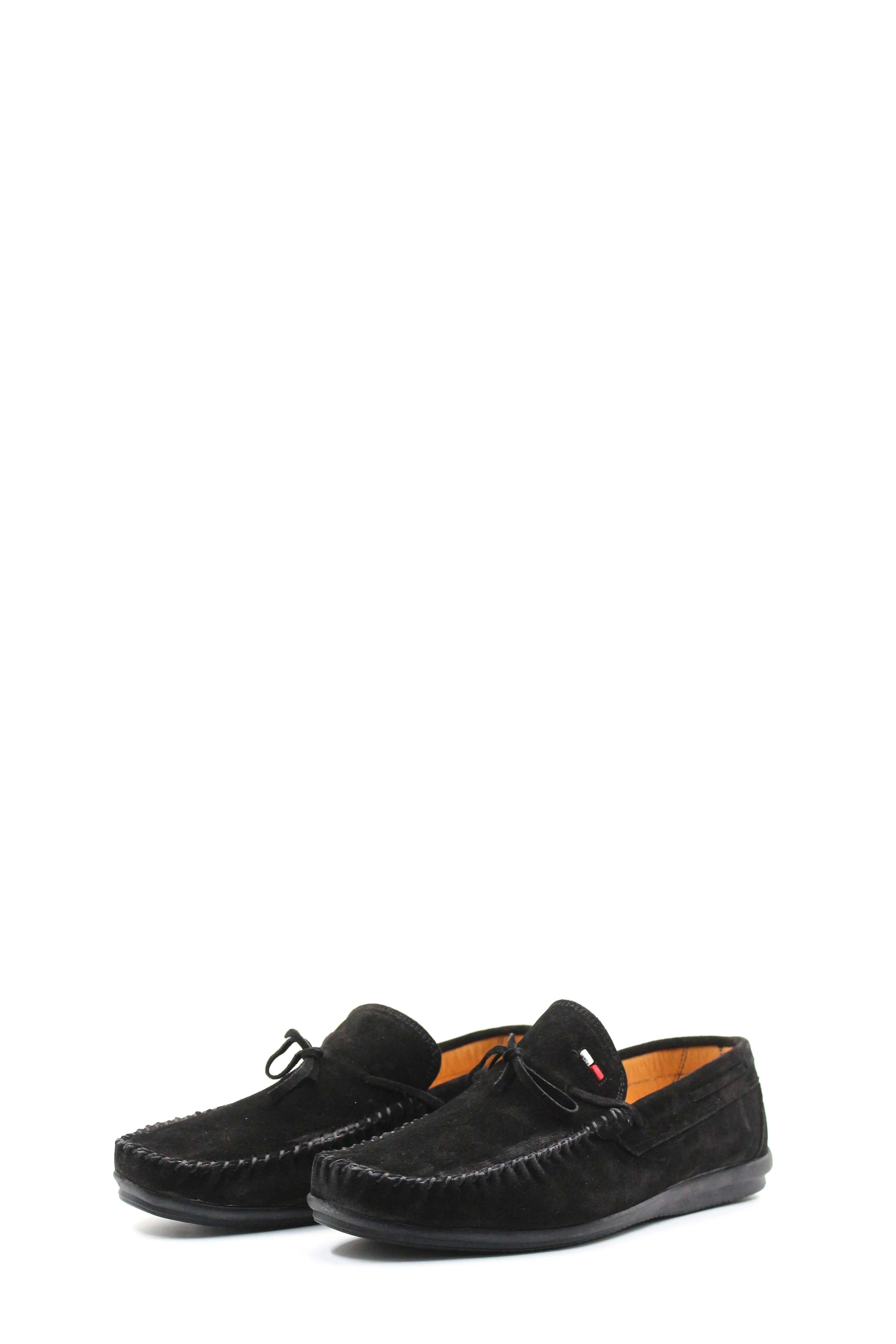 Black Suede Driving Loafers-Wessi