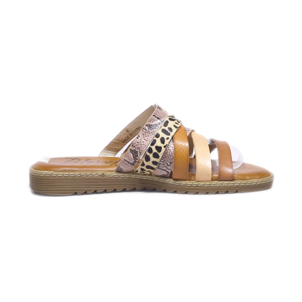 Blowfish Malibu Flat Sandals Leather Multicolour Colour For Women