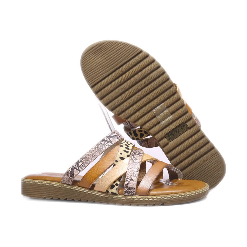 Blowfish Malibu Flat Sandals Leather Multicolour Colour For Women