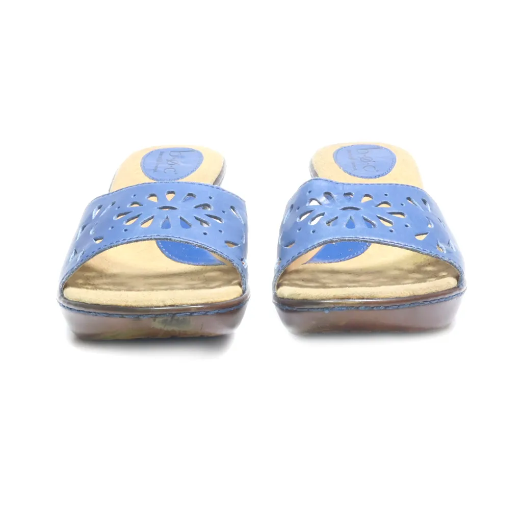 B.O.C Wedge Sandals Leather Blue Colour For Women