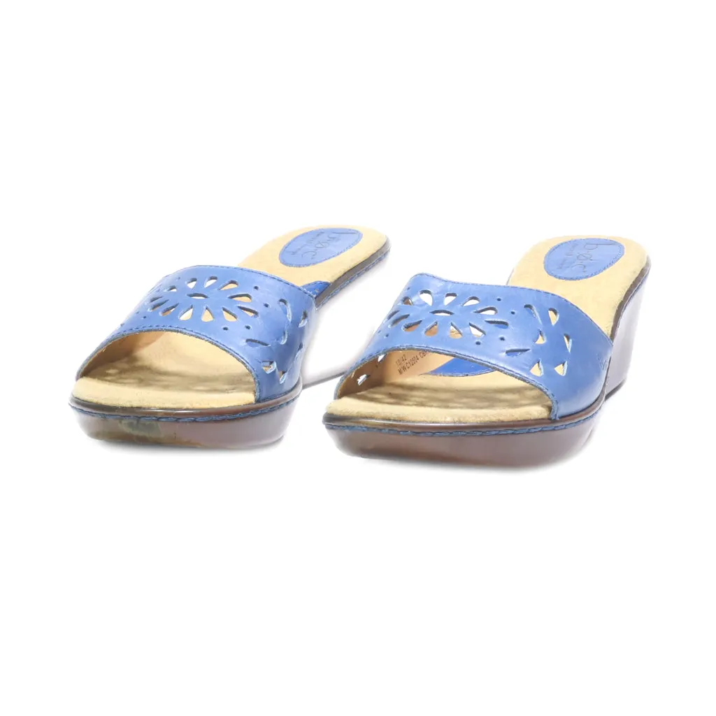 B.O.C Wedge Sandals Leather Blue Colour For Women