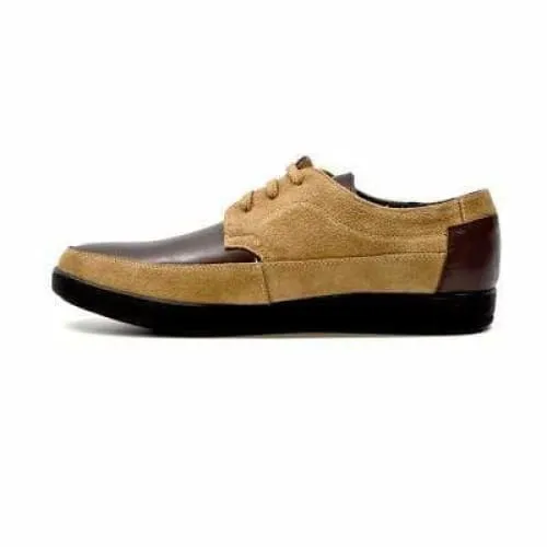 British Walkers Bristol Bally Style Men's Brown and Tan Leather and Suede Low Top Sneakers