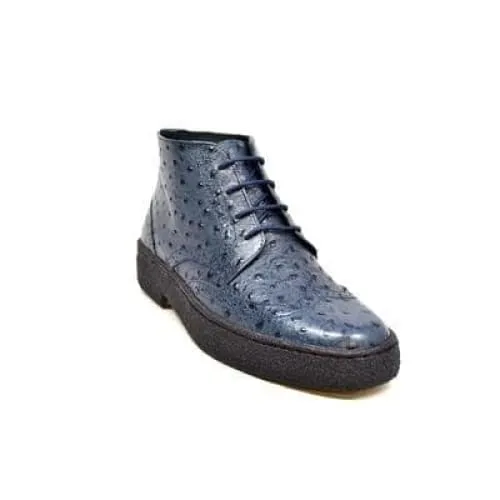 British Walkers Wingtip Playboy Men's Light Blue Leather