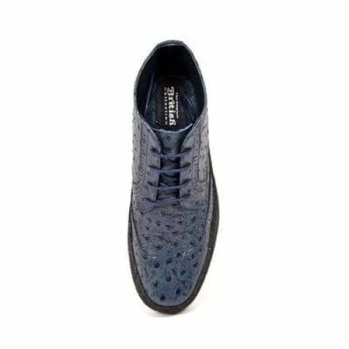 British Walkers Wingtip Playboy Men's Light Blue Leather