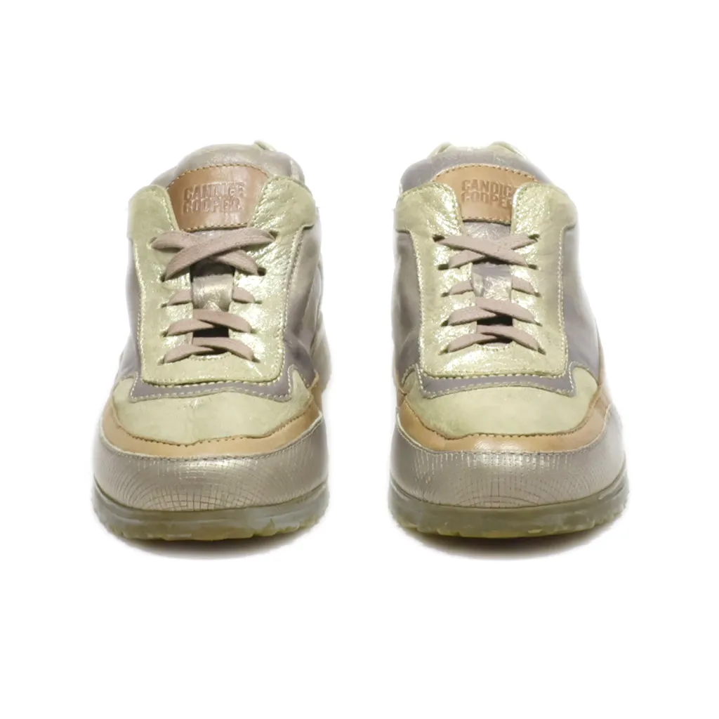 Candice Cooper Lace Ups Leather Gold Colour For Women