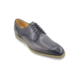 Carrucci Gray Genuine Leather Men's Lace-Up Casual Shoes