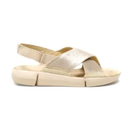 Clarks Platform Sandals Leather Beige Colour For Women