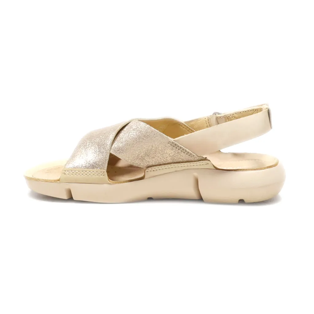 Clarks Platform Sandals Leather Beige Colour For Women