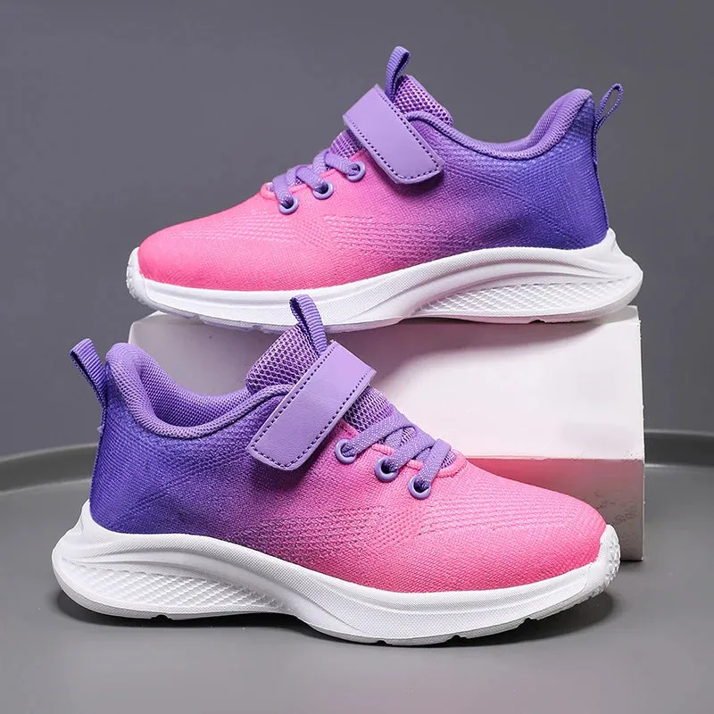 Colorful Kids Girls Casual Sneakers, Tennis Shoes