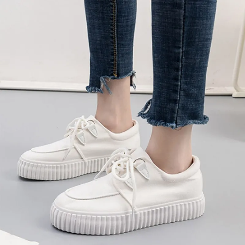 Comfy Lace-Up Platform Shoes