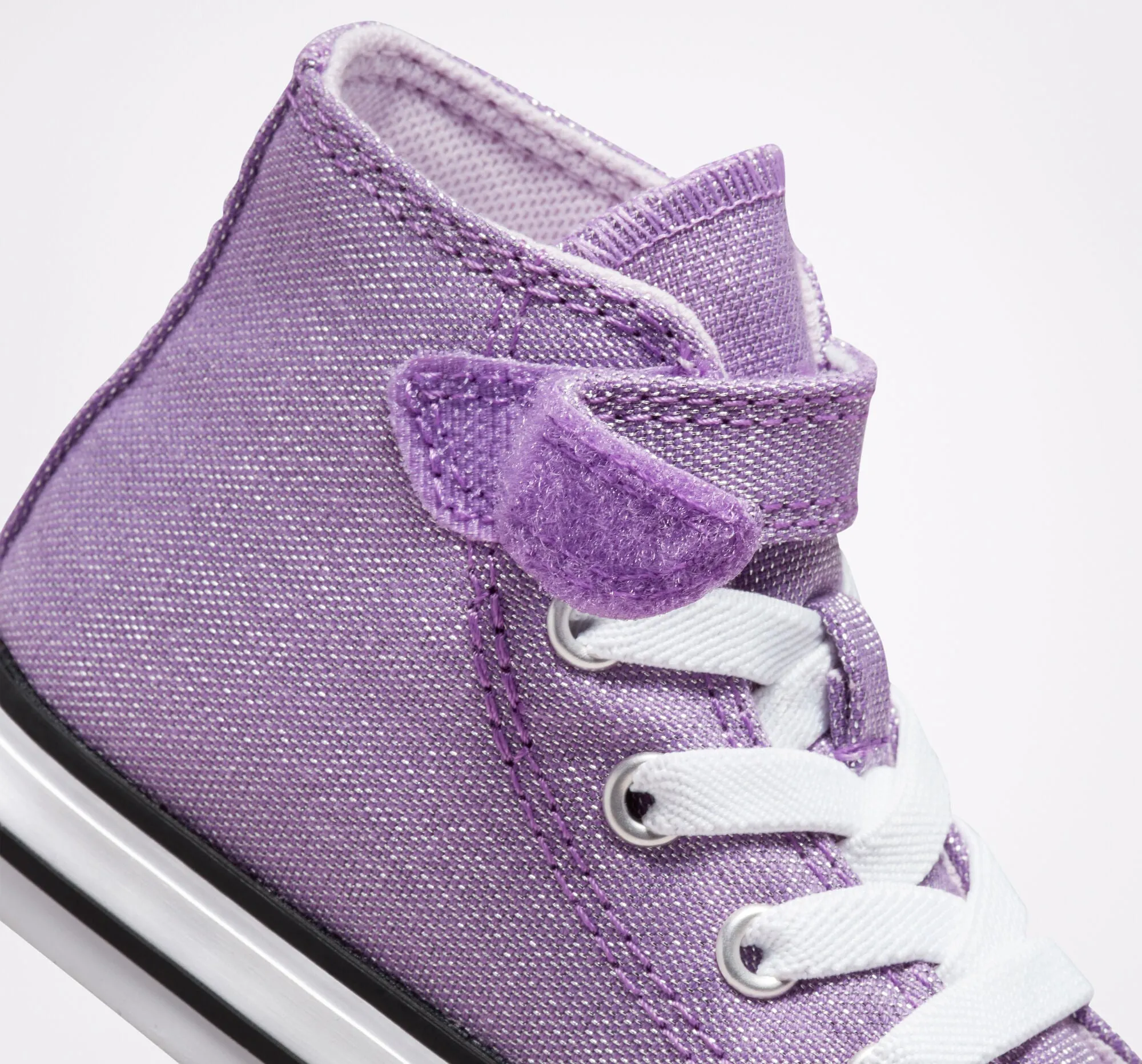 Converse scarpa da bambina alta alla caviglia Chuck Taylor All Star Easy-On Glitter 772878C viola