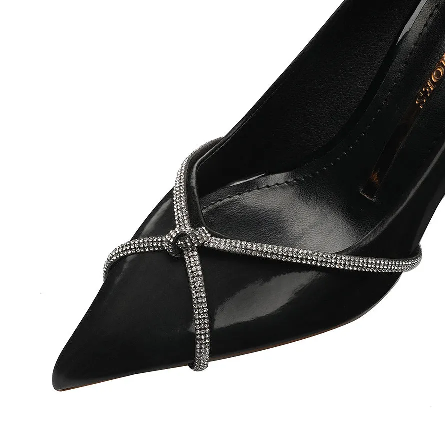 Cross Diamond high heels Shoe