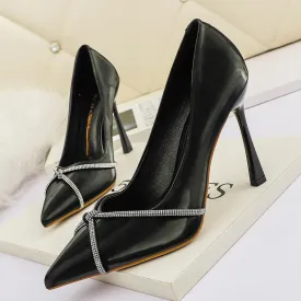 Cross Diamond high heels Shoe