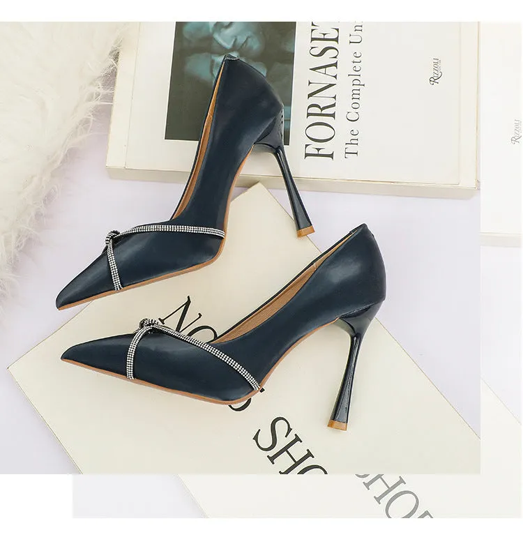 Cross Diamond high heels Shoe